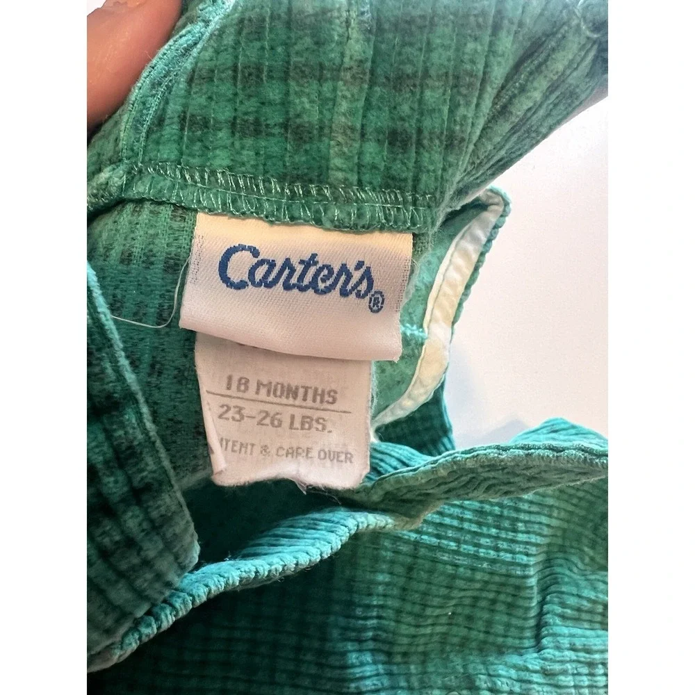 CARTER'S Baby Kids Boy Size 18 Months 18 Mos One Piece Overalls VINTAGE Corduroy